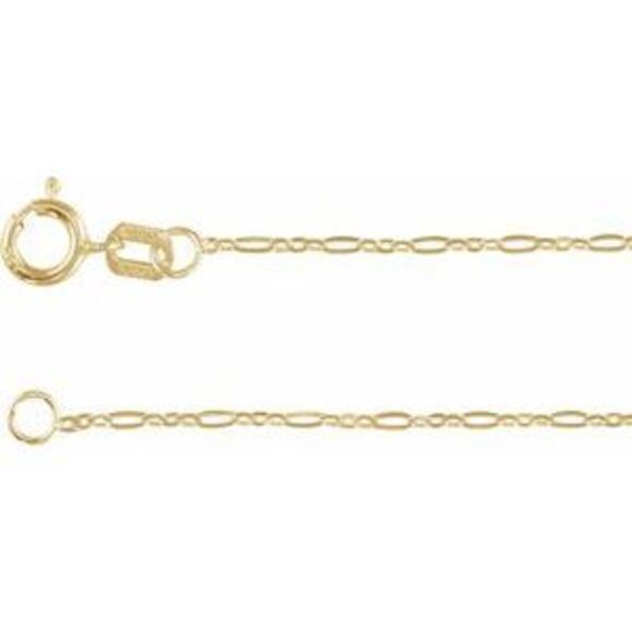 Kazi Luxury 14K Yellow 1.55 mm Figaro 20" Chain,All Products : American Fashion Style Bags On Sale